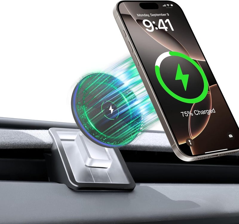 ANKEWAY Phone Mount Holder Only for Tesla Model 3 Highland Model Y Juniper 2026 with 15W Wireless Charging, Tesla Phone Charger for Magsafe, Model 3 Model Y Accessories 2025, for iPhone 16 15 14 13 12 Series - Image 1